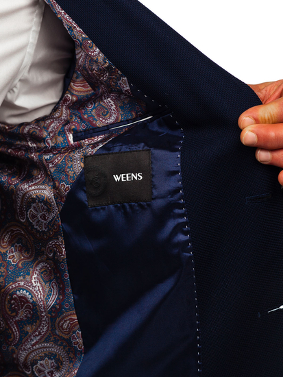 Jachetă elegantă bărbătească bleumarin Bolf 02