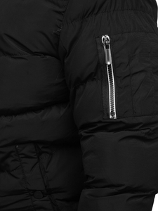 Geacă de iarnă neagră matlasată Bolf 6971