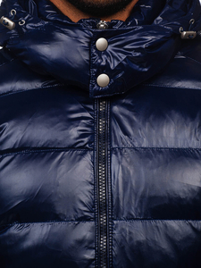 Geacă de iarnă bleumarin Bolf 9981