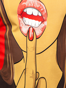 Maiou alb cu imprimeu Bolf 143026