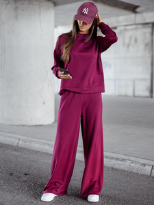 Trening cu fermoar două piese pentru femei Unt Burgundie Bolf 821111