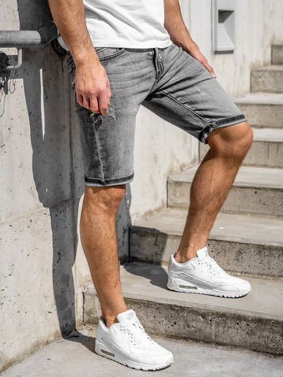 Blugi negri scurți Bolf KG3753A