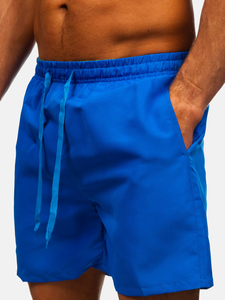 Pantaloni scurți de baie albastru regal pentru bărbați Bolf QD35