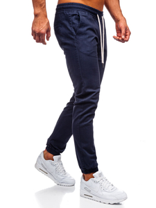Pantaloni joggers bleumarin-închis Bolf 1145