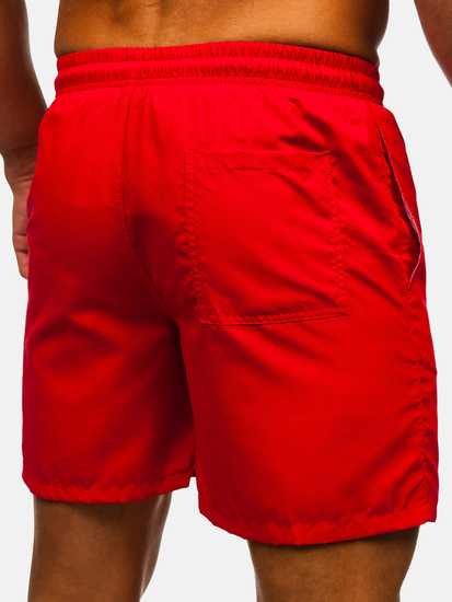 Pantaloni scurți de baie roșii pentru bărbați Bolf QD35