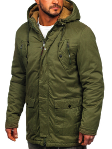 Geacă de iarnă parka verde Bolf 1794