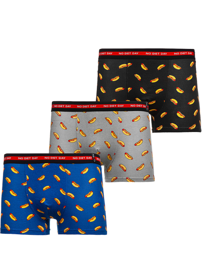 Boxeri multicolor bărbați Bolf 1BE744-3P 3 PACK