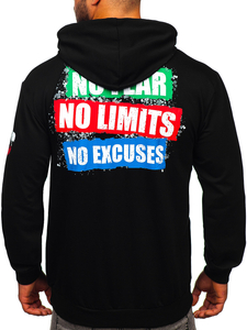 Hanorac cu imprimeu negru Bolf 6384