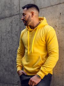 Hanorac tip cangur galben-deschis Bolf 2009A