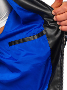 Geacă neagră de piele Bolf 6707