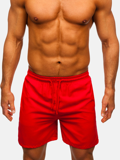 Pantaloni scurți de baie roșii pentru bărbați Bolf QD35