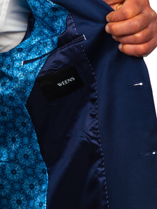 Jachetă elegantă bărbătească bleumarin Bolf 022