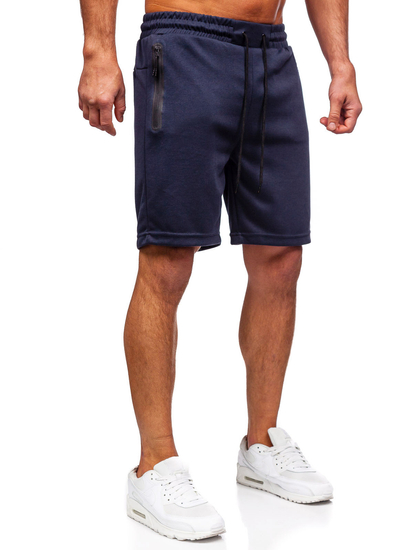 Pantaloni scurți de trening pentru bărbați bleumarin Bolf 17K533