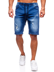 Pantaloni scurți din denim bleumarin bărbătesc Bolf MP00601BS