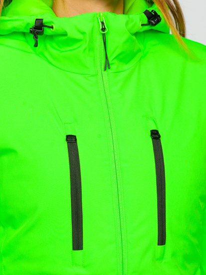 Geacă de iarnă verde-neon sport dame Bolf HH012
