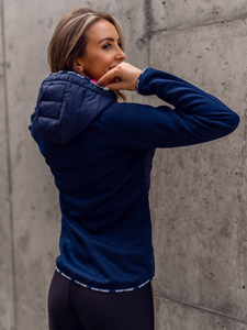 Hanorac/Jachetă sport bleumarin pentru femei Bolf KSW4004A