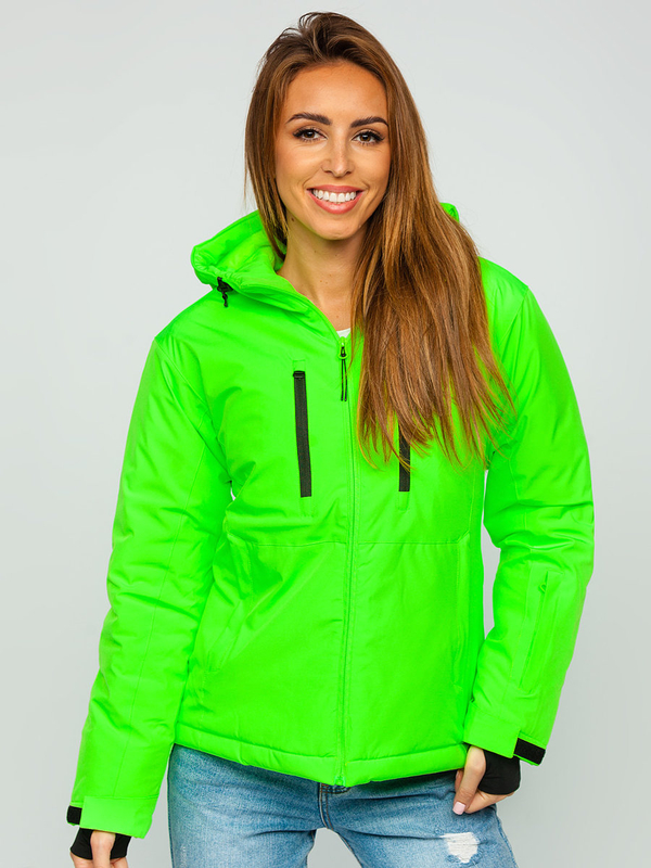 Geacă de iarnă verde-neon sport dame Bolf HH012