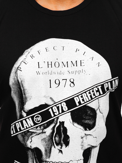 Maiou negru cu imprimeu Bolf 14807