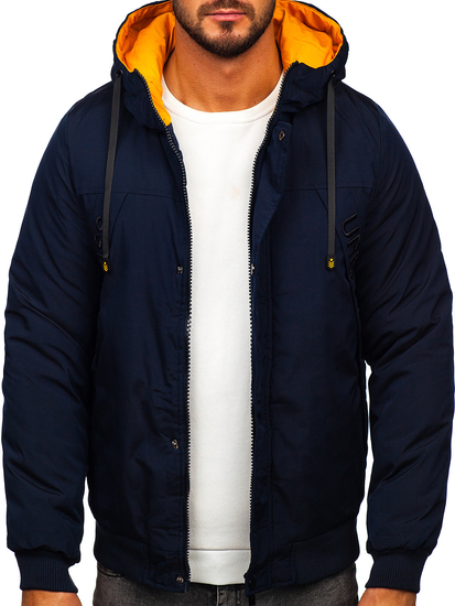 Geacă de iarnă bleumarin Bolf 27M8100