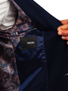 Jachetă elegantă bărbătească bleumarin Bolf 02