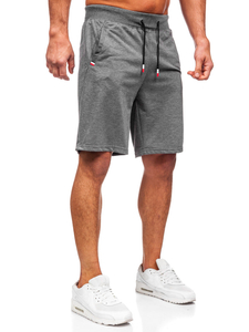 Pantaloni scurți de trening pentru bărbați din grafit Bolf 8K1502
