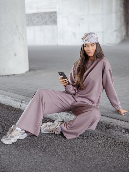 Trening cu fermoar pentru femei din două piese Unt Cappuccino Bolf 821111