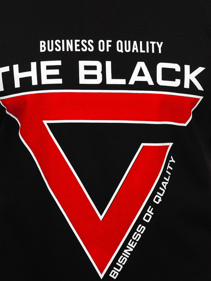 Maiou negru tank top cu imprimeu Bolf 14816