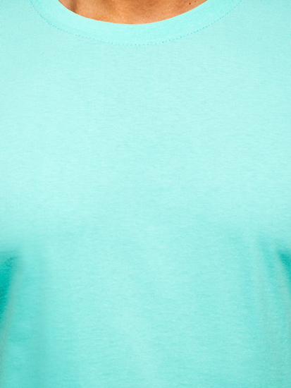 Tricou simplu bărbătesc din bumbac, mentă Bolf 192397