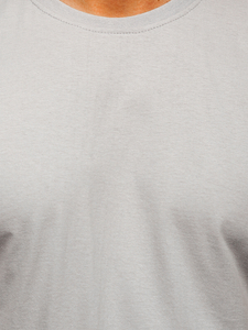 Tricou bărbătesc gri din bumbac, simplu Bolf 192397