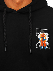 Hanorac negru cu imprimeu Bolf 147049