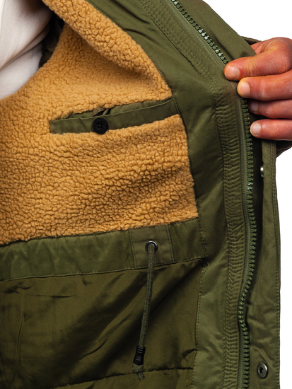Geacă de iarnă parka verde Bolf 1794