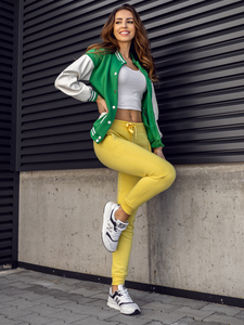 Pantaloni de training galbeni dame Bolf CK-01-33