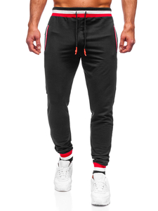 Pantaloni joggers negri Bolf 7034
