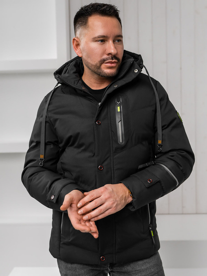 Geaca de iarna neagra pentru barbati Bolf 5M3137A1