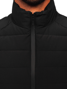 Vestă neagră matlasată pentru bărbați Bolf 31M5060