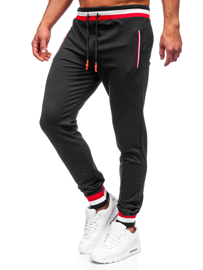 Pantaloni joggers negri Bolf 7034