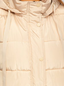 Vestă lungă bej oversize mătlăsată dame Bolf 81276