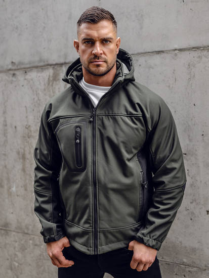 Jachetă softshell pentru bărbați, kaki Bolf T019A