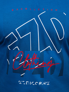 Tricou din bumbac albastru Bolf 14748