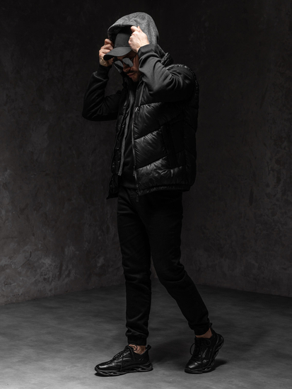 Vesta cu glugă neagră Bolf 2908A1