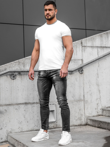 Blugi negri regular fit Bolf MP019N