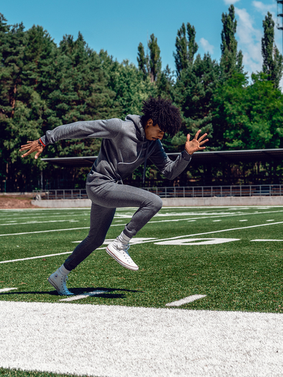 Costum de training gri-antracit glugă Bolf D003