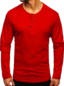 Mânecă lungă pentru bărbați, cu nasturi, roșu Bolf 1114