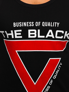 Maiou negru tip bokser cu imprimeu Bolf 14833