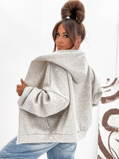 Hanorac termoizolant cu fluture pentru femei melanj Bolf 821112