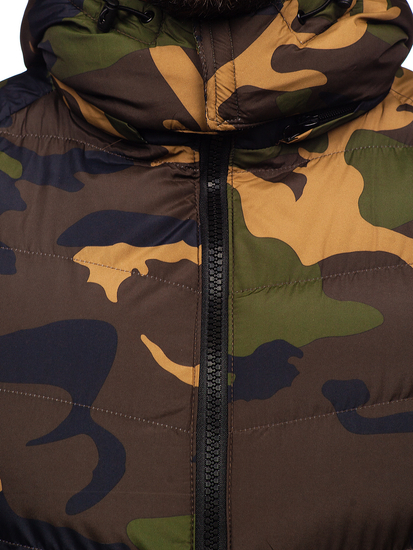 Vestă kaki army cu glugă Bolf 6876