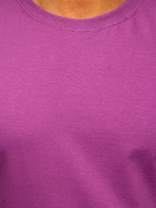 Tricou simplu bărbătesc din bumbac violet Bolf 192397