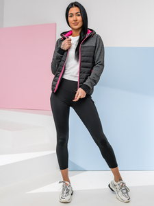 Hanorac sport pentru femei negru Bolf KSW4002