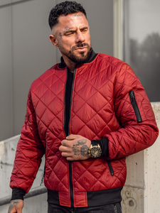 Geacă matlasată bomber bordo Bolf MY-01