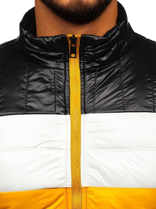 Geaca matlasata bărbati galbena Bolf 6111